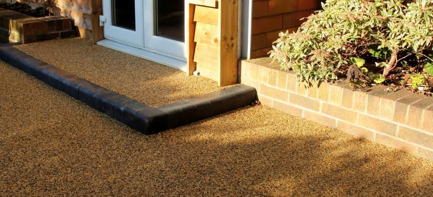 resin bound surface outdoor french door entrance