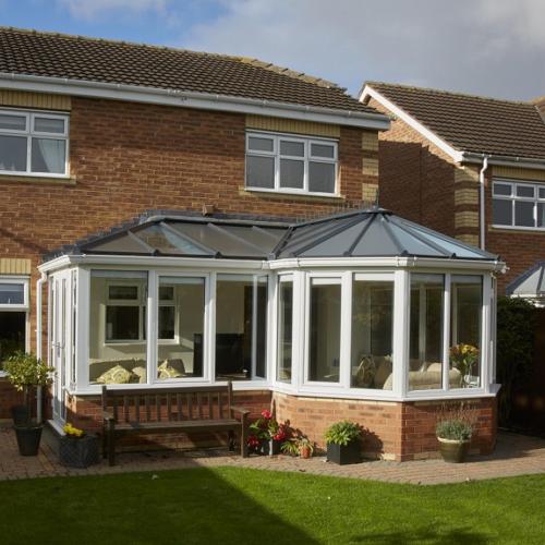 P-SHAPED CONSERVATORY